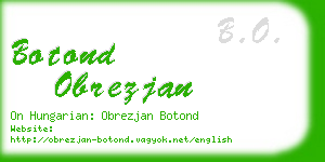 botond obrezjan business card